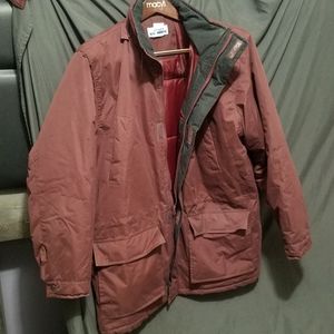 Burgundy winter coat